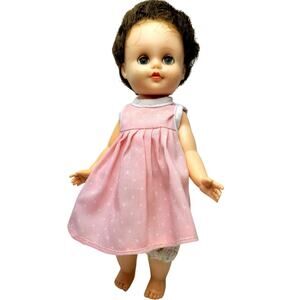 8" 60's Vintage Eegee Baby Play Doll Unjointed Bendable Rubber Body~